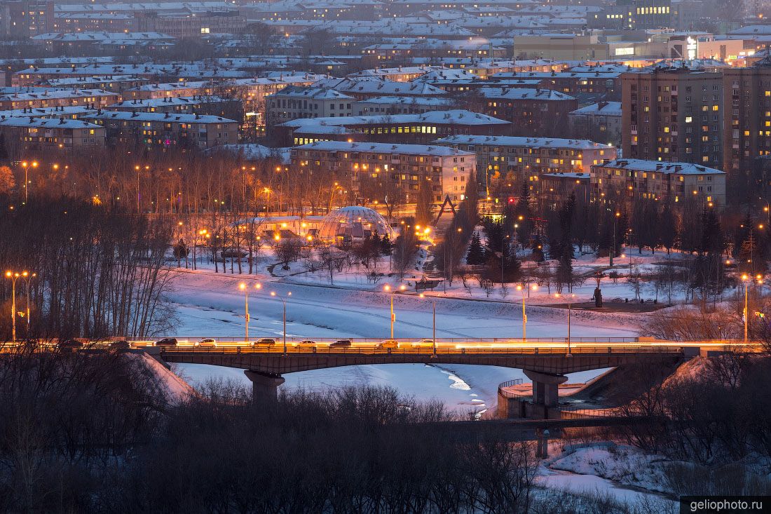 Университетский мост в Кемерово фото