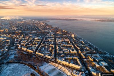 Зимний Петрозаводск с высоты фото