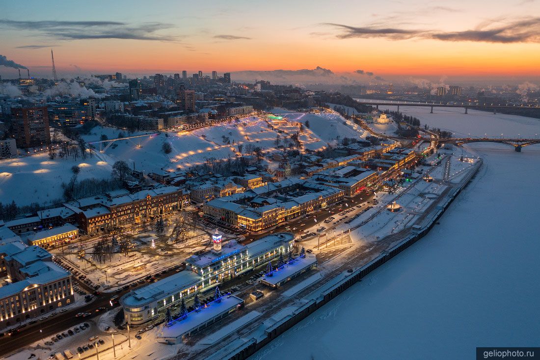 Нижегородский речной вокзал с высоты фото