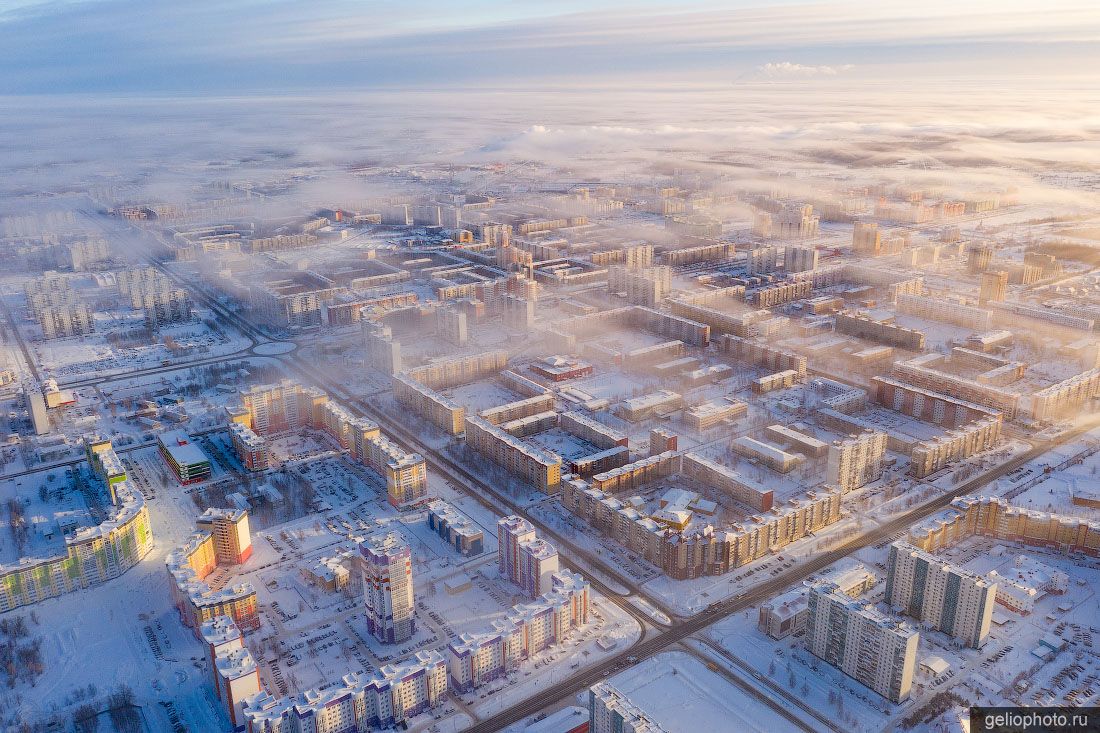 Зимний Нижневартовск с высоты фото