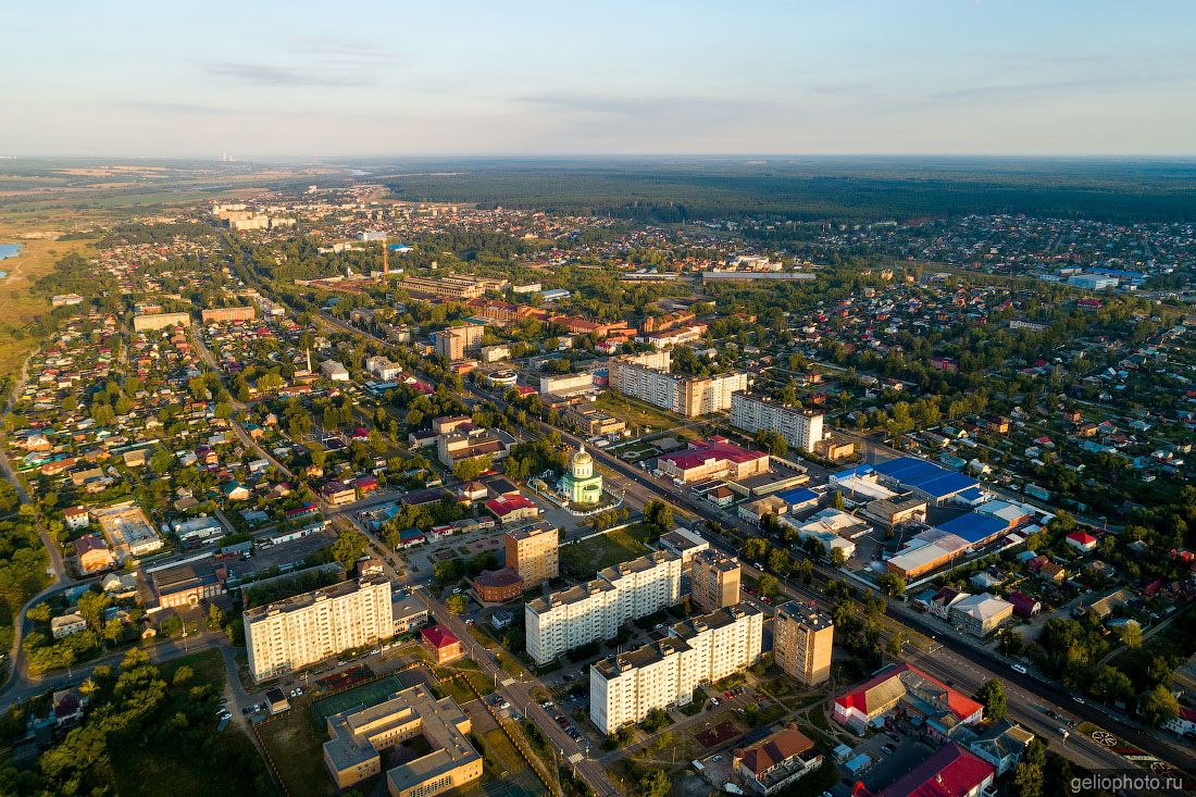 Город Озёры с высоты фото