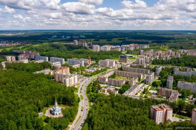 Никольский проспект в Кольцово с высоты фото