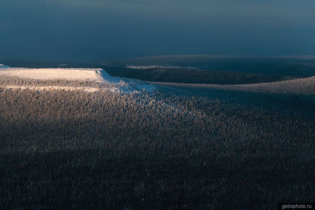 Эвенкия с высоты зимой фото