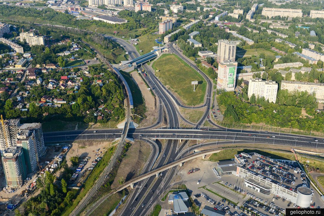 Транспортная развязка в Казани с высоты фото