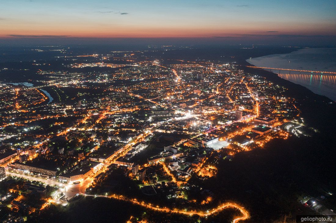 Ульяновск с высоты ночью фото