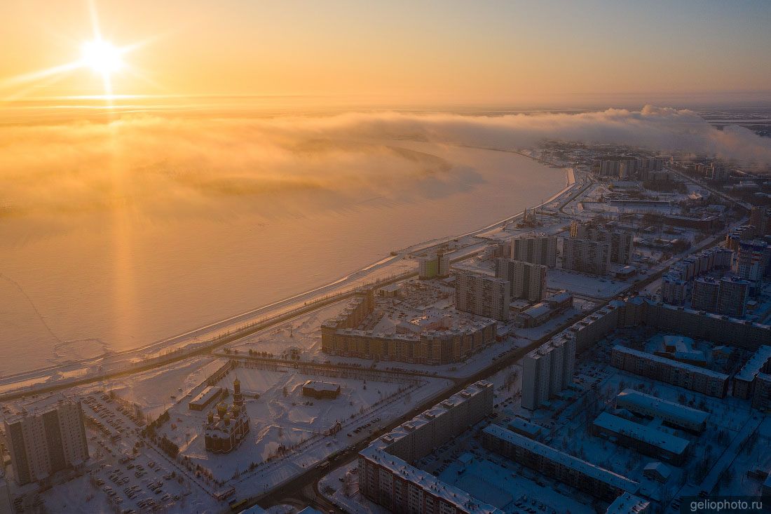 Зимний Нижневартовск с высоты фото