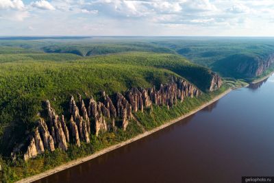 Природный парк Ленские столбы с высоты фото