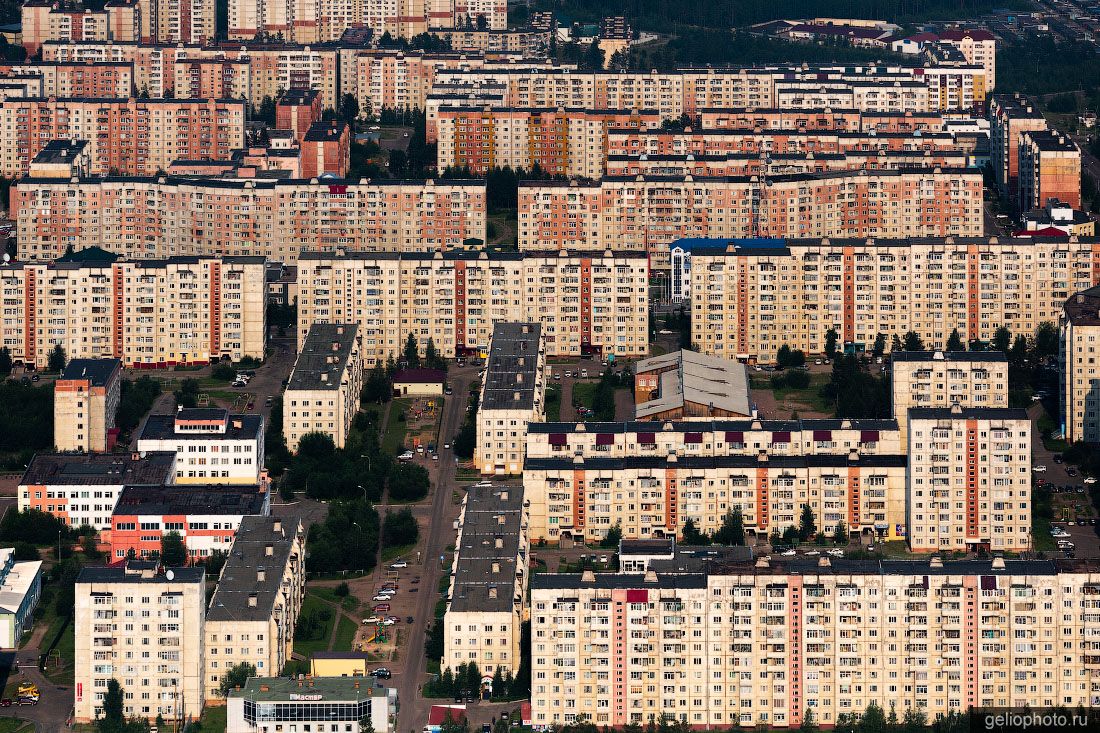 Спальный район Нерюнгри с высоты фото