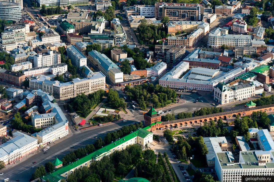 Центр Нижнего Новгорода с высоты фото