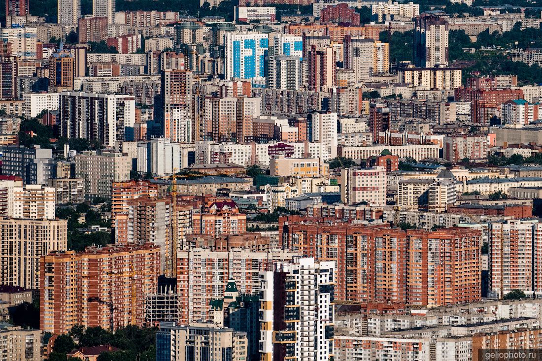 Застройка правого берега Новосибирска фото
