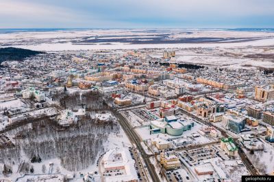 Зимний Ханты-Мансийск с высоты фото