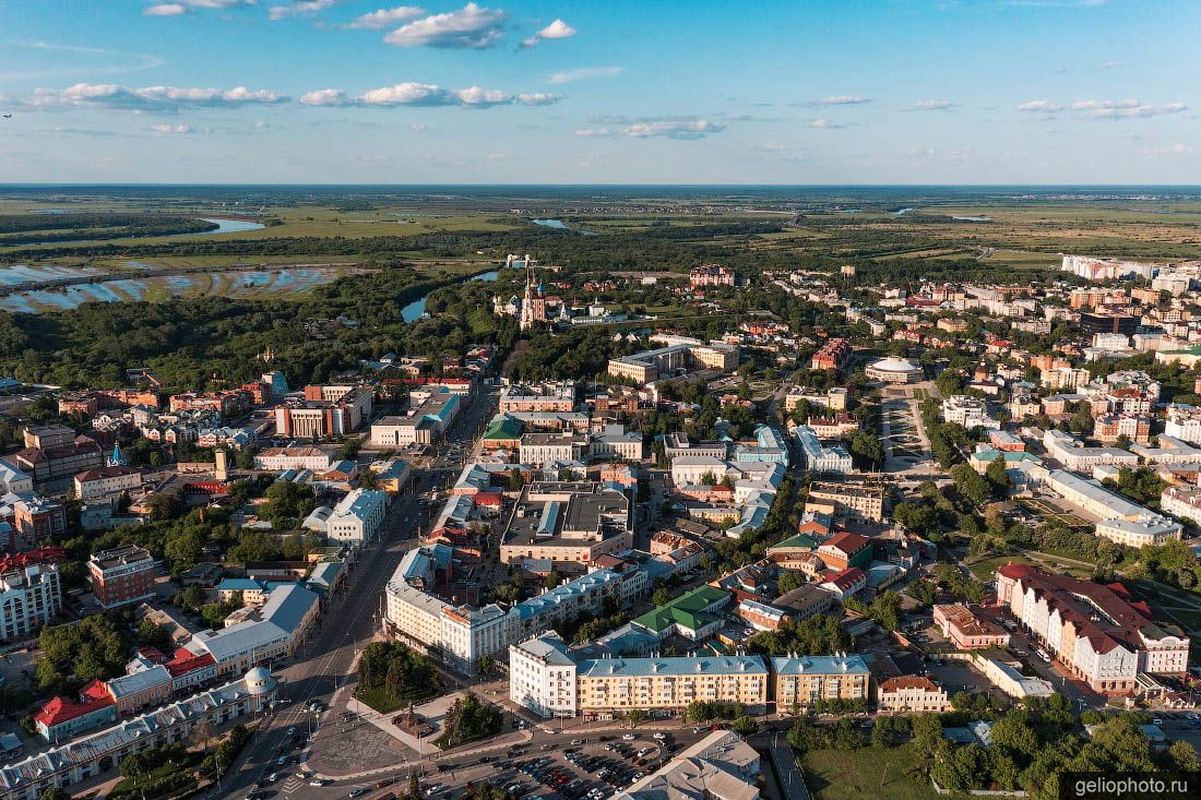 Центр Рязани с высоты фото