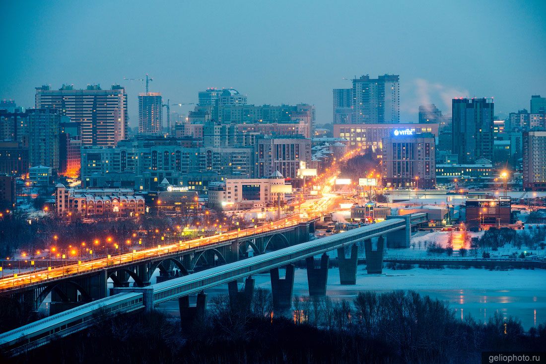 Метромост в Новосибирске фото