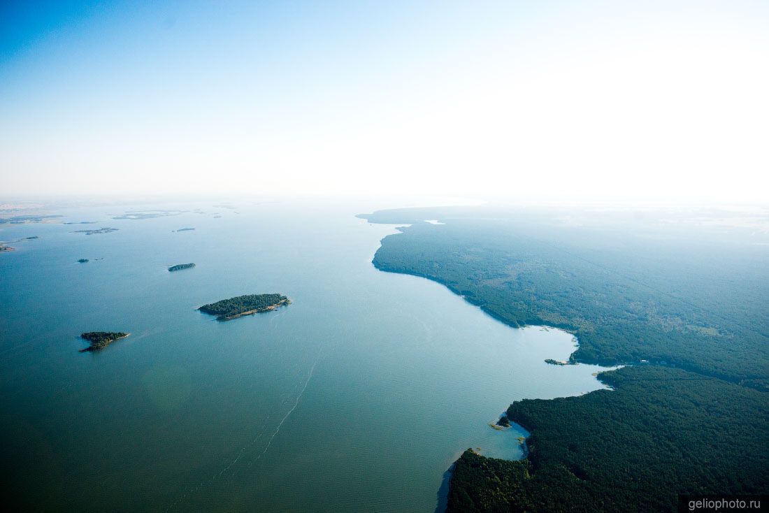 Обское водохранилище с высоты фото