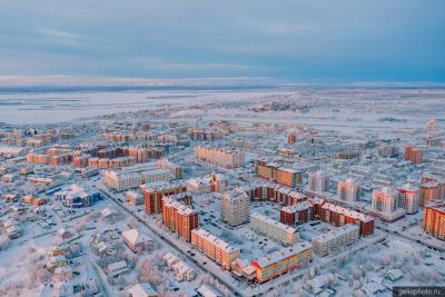 Зимний Салехард с высоты фото