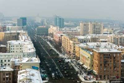 Зимний проспект Ленина в Челябинске фото