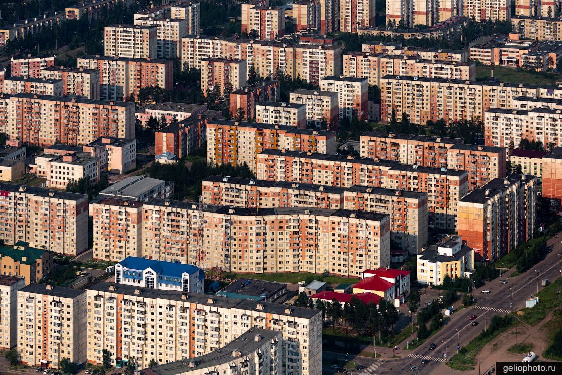 Жилые дома в Нерюнгри с высоты фото