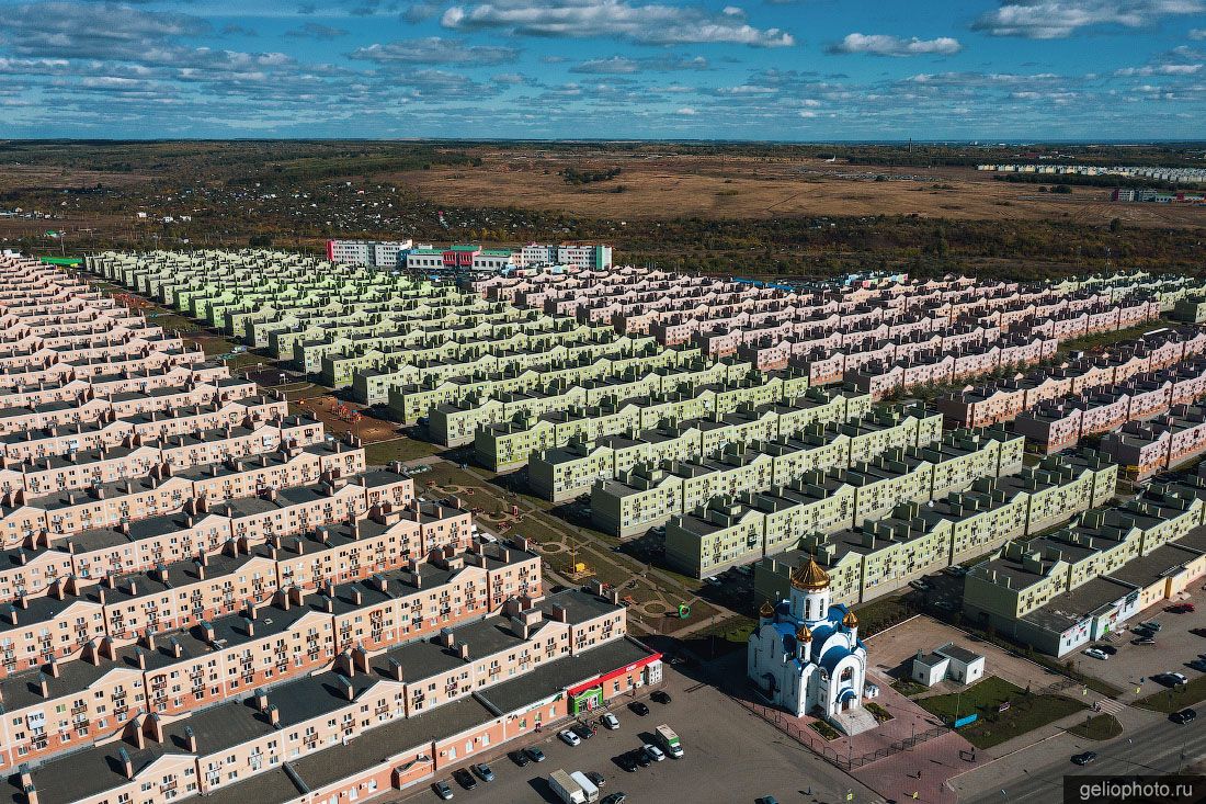 Микрорайон Крутые Ключи в Самаре с высоты фото