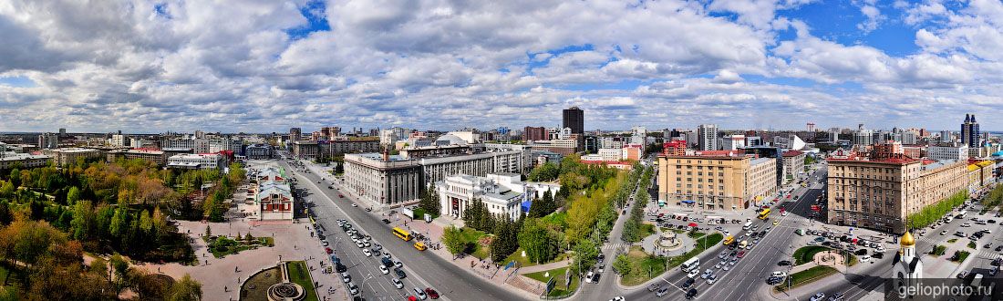 Панорама центра Новосибирска фото