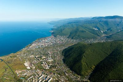 Слюдянка на Байкале с высоты фото