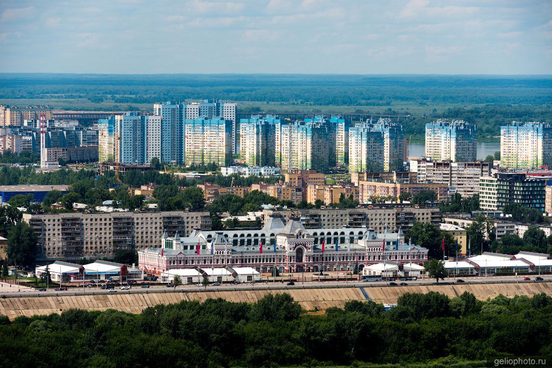 Московский вокзал в Нижнем Новгороде с высоты фото