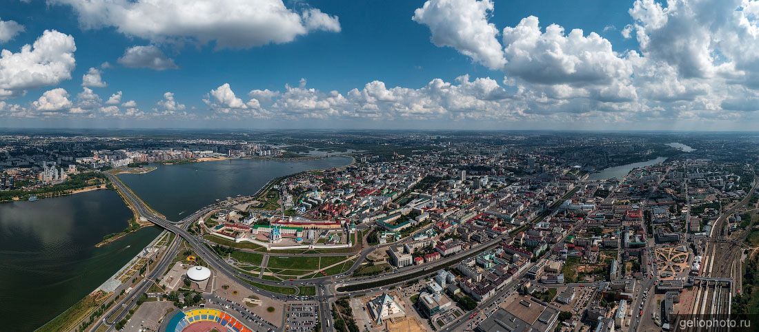 Панорама Казани с высоты фото