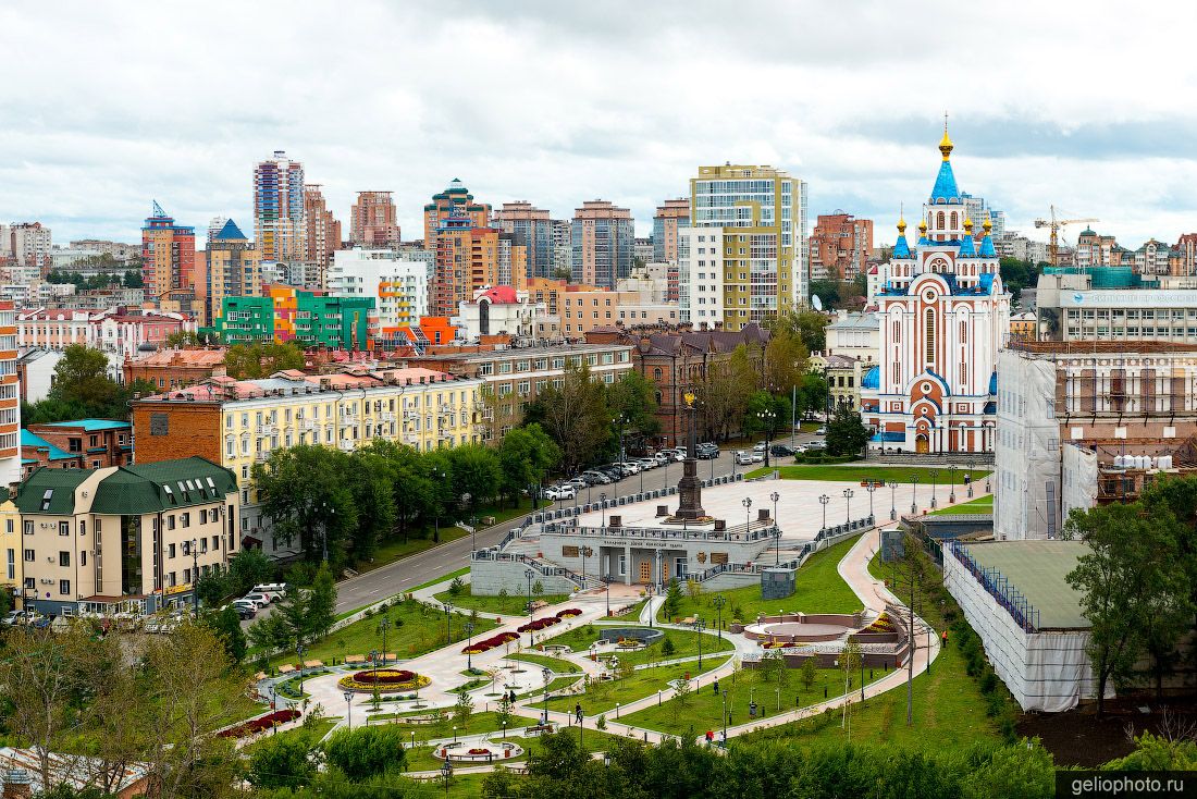 Сквер Город Воинской славы в Хабаровске фото