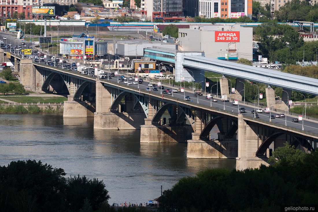 Октябрьский мост в Новосибирске фото