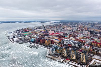 Архангельск с высоты зимой фото