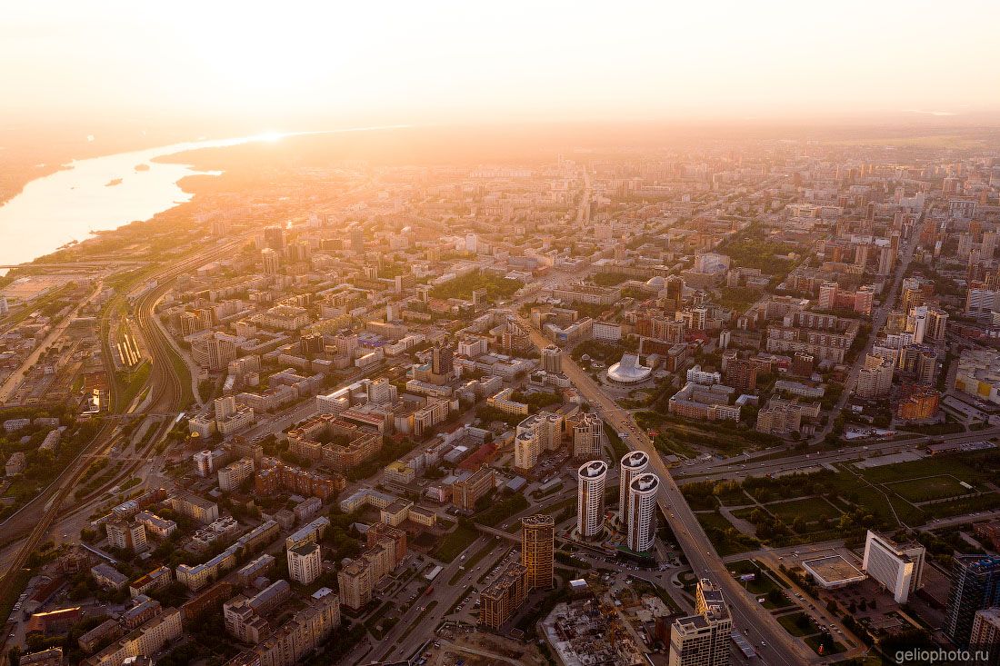 Центр Новосибирска с высоты фото