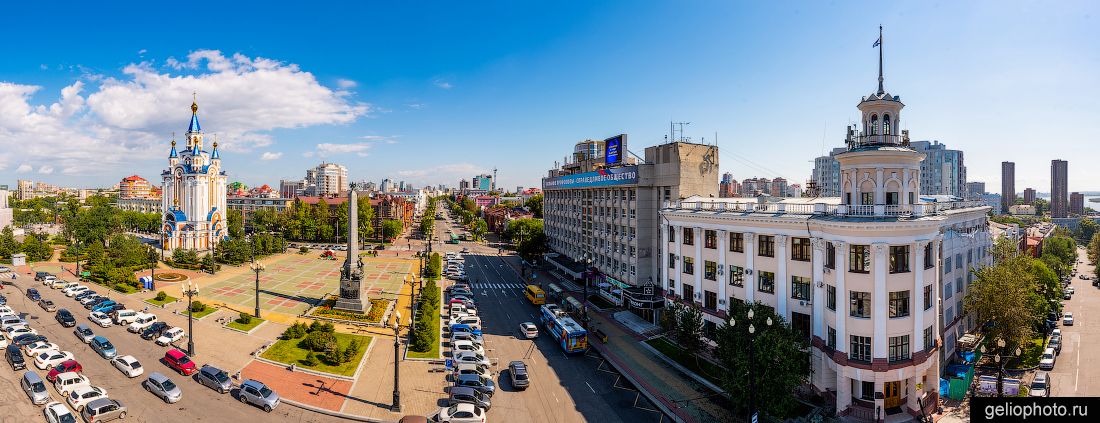 Комсомольская площадь в Хабаровске фото