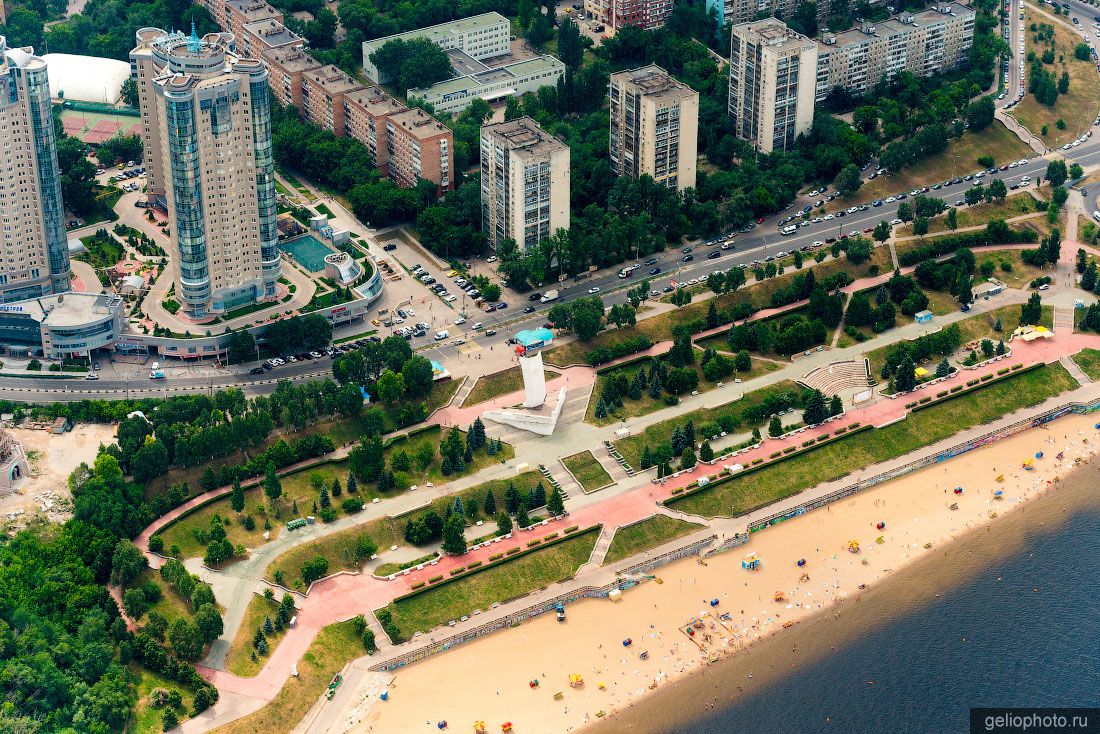 Софийская набережная в Самаре с высоты фото