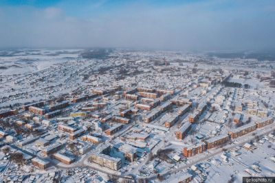 Яшкино зимой с высоты фото