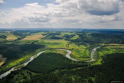 Река в Новосибирской области с высоты фото