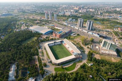 Стадион Центральный в Челябинске с высоты фото