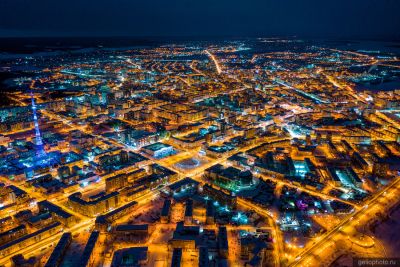 Ночной Якутск фото