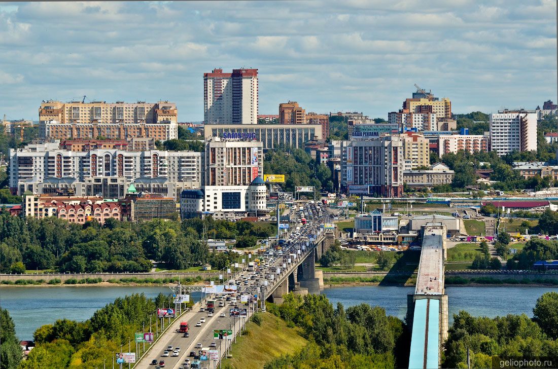 Октябрьский мост в Новосибирске фото