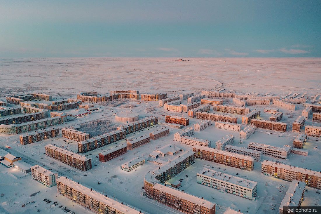 Посёлок Воргашор в Воркуте с высоты фото