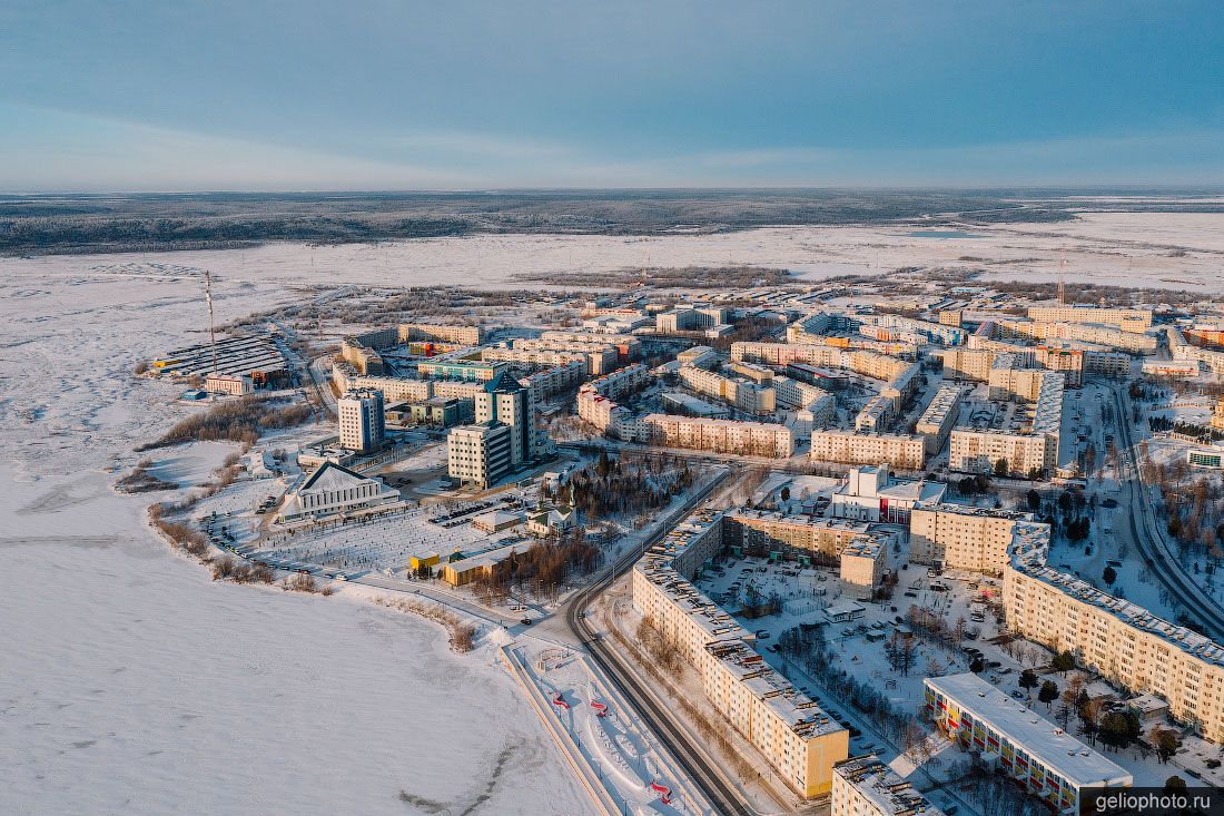 Зимний Надым вид сверху фото