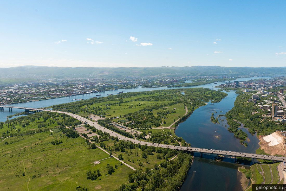 Остров Татышев в Красноярске фото
