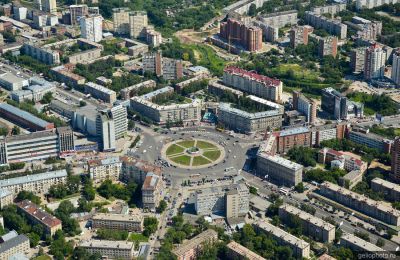 Площадь Калинина в Новосибирске с высоты фото