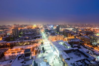 Улица Кировка в Челябинске зимой фото