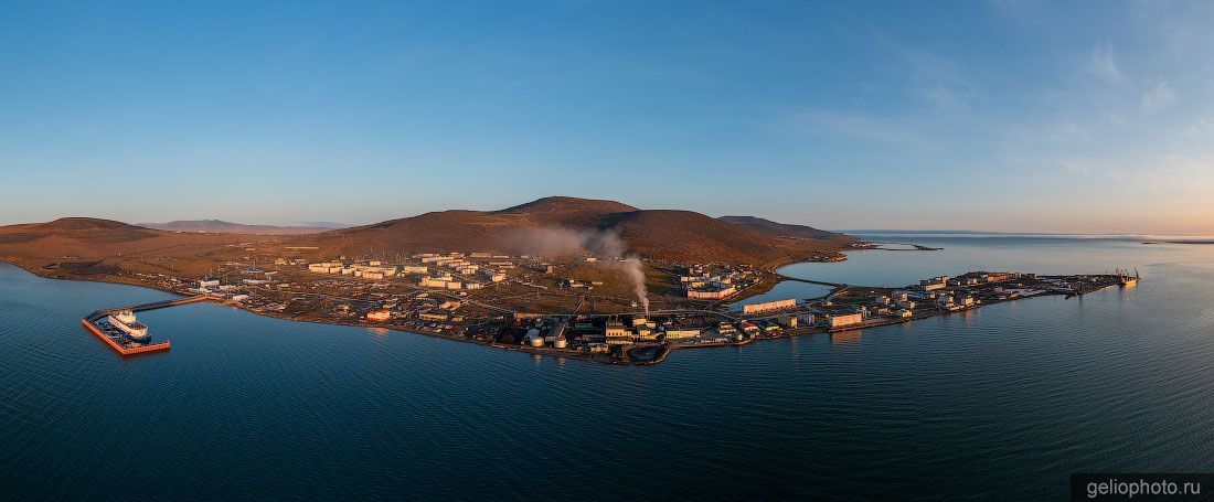 Панорама Певека с высоты фото