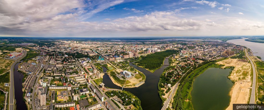 Панорама Сургута с высоты фото