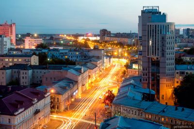 Улица Советская в Нижнем Новгороде вечером фото