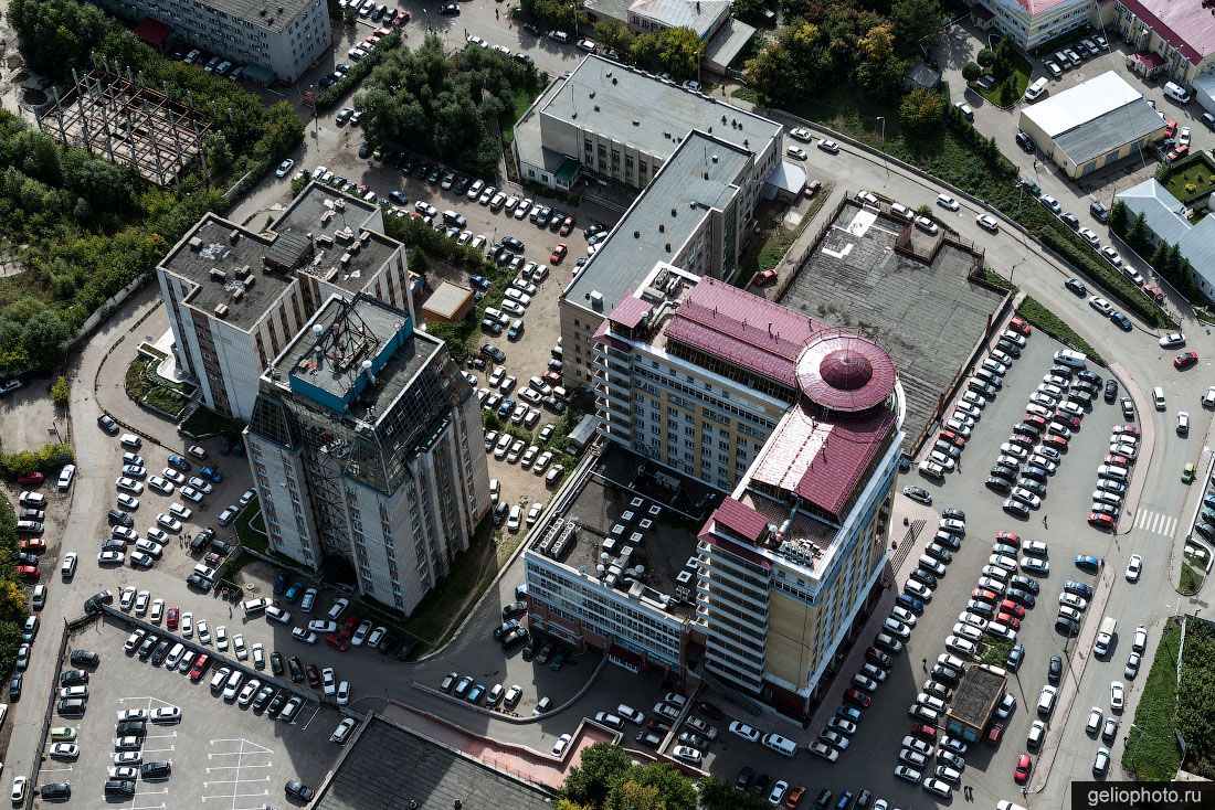 Больничный переулок в Омске с высоты фото