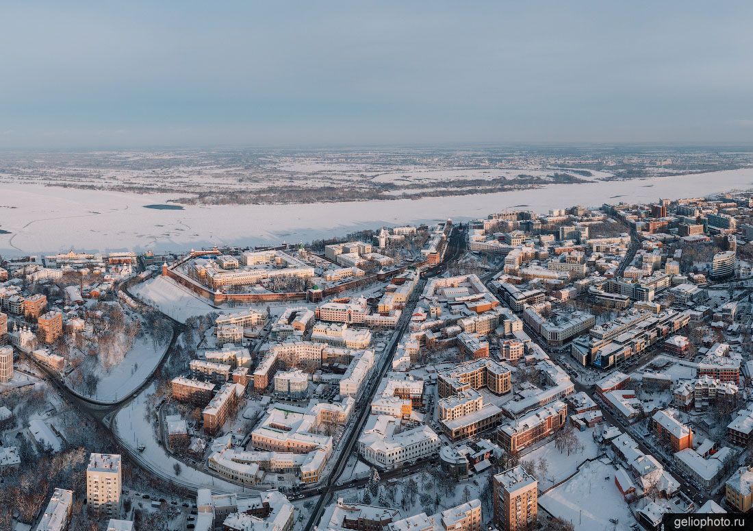 Центр Нижнего Новгорода с высоты фото