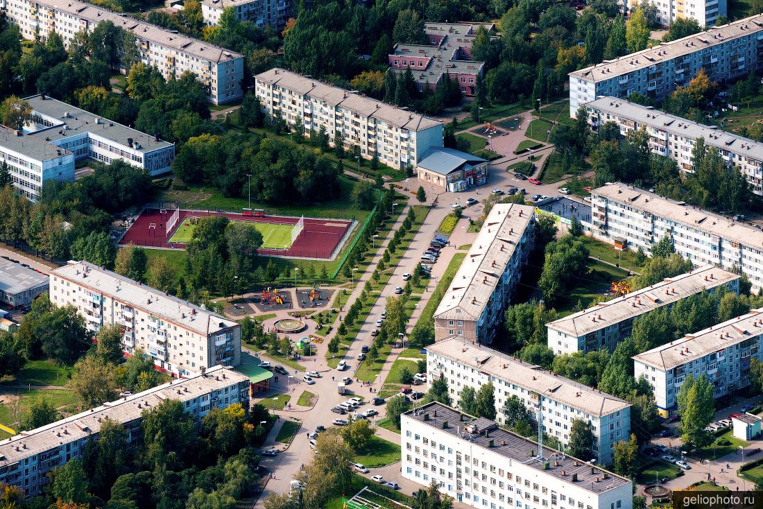 Пешеходная улица Путилова с высоты в Омске фото