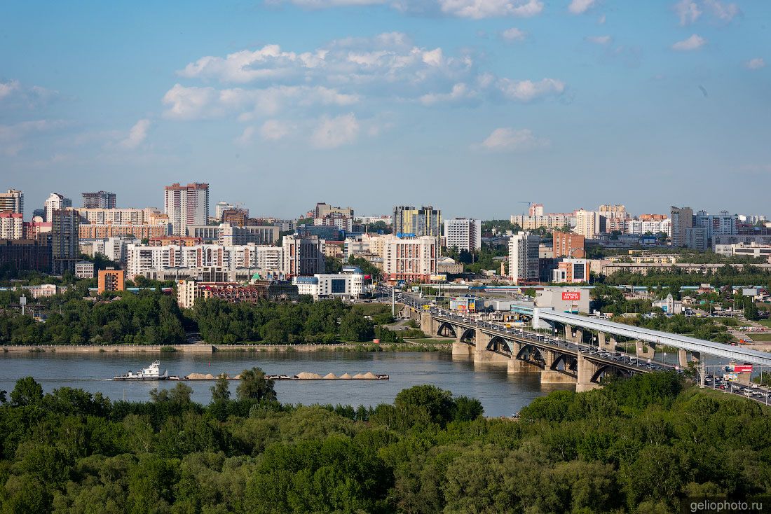 Октябрьский мост через Обь в Новосибирске фото