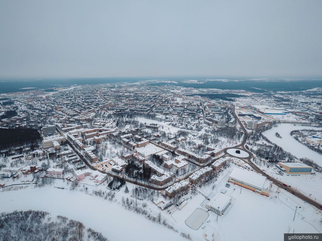 Зимняя Ухта с высоты фото